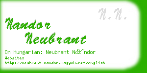 nandor neubrant business card